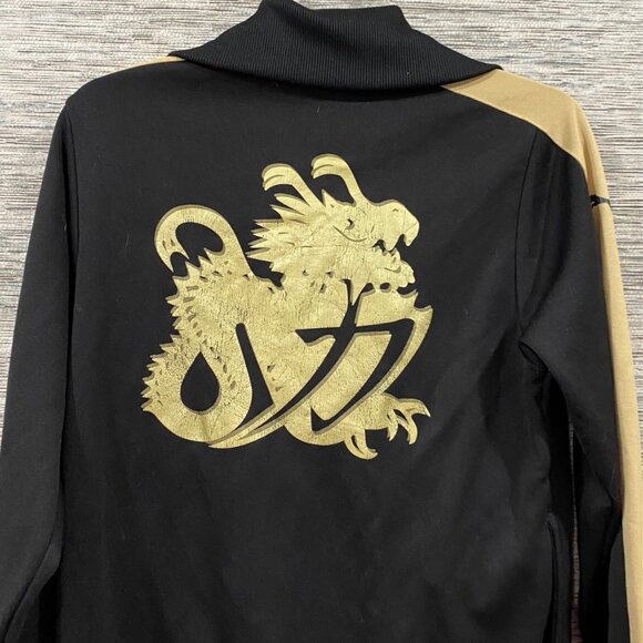 Puma Black & Gold Dragon-Themed Full-Zip Track Jacket With Chinese Characters - Picture 6 of 6